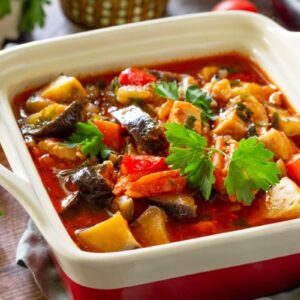 Gulasz z bakłażana z kaszą kuskus 400g